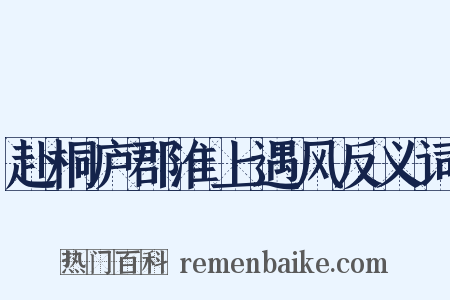 赴桐庐郡淮上遇风反义词是什么意思的图片